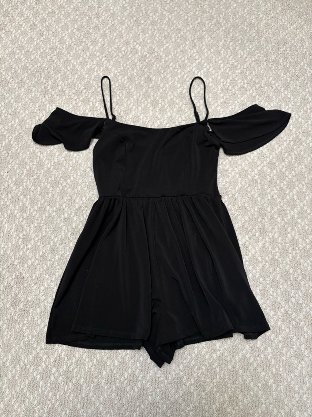 Urban Outfitters Black Off-Shoulder Romper